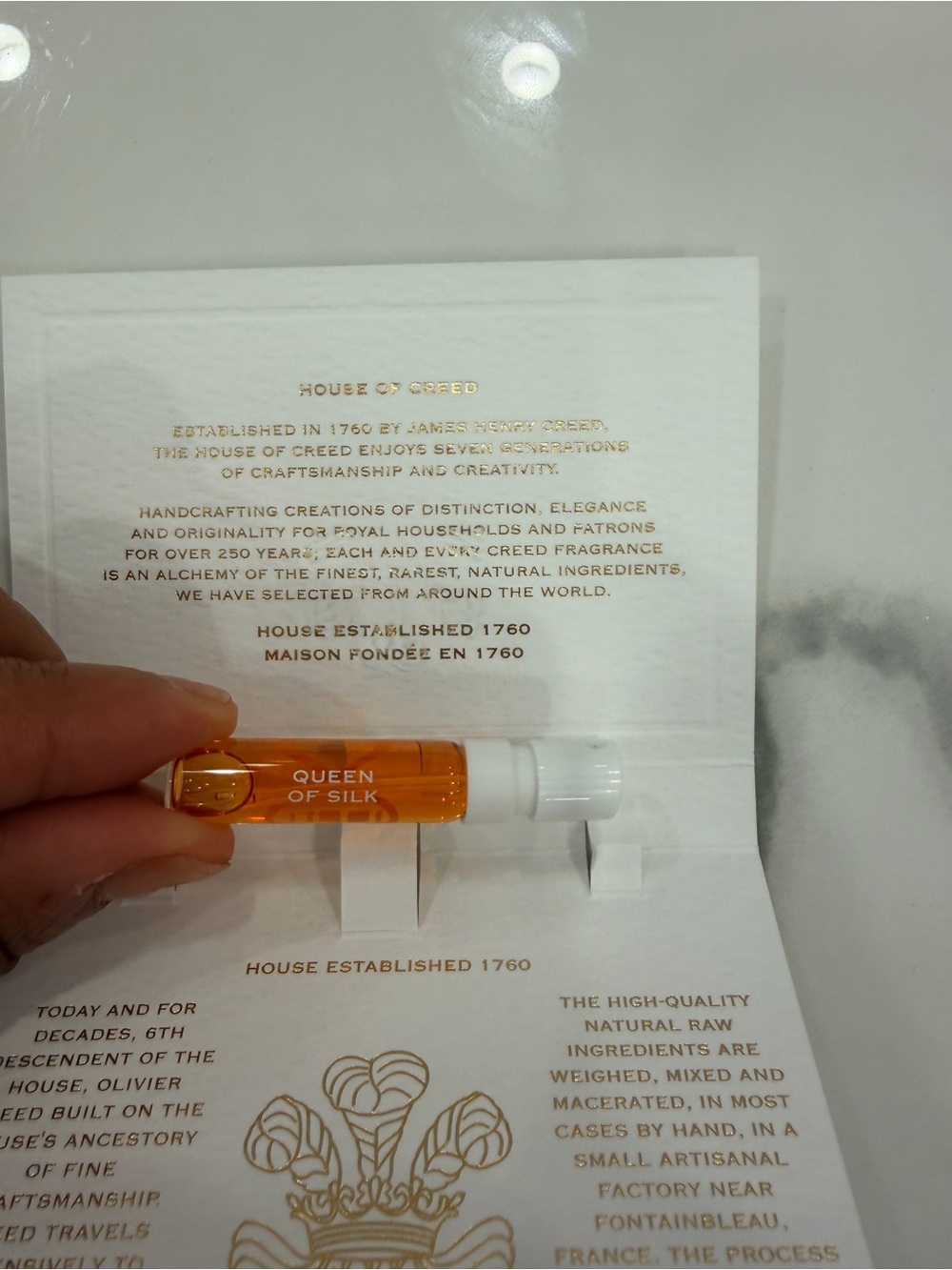 Creed Queen of Silk Amber and White Sample Vial